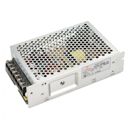 Блок питания HTS-100M-12 (12V, 8.3A, 100W) (ARL, IP20 Сетка, 3 года)