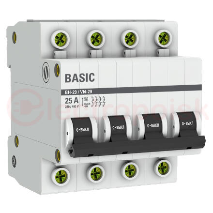 Выключатель нагрузки 4P 25А ВН-29 Basic