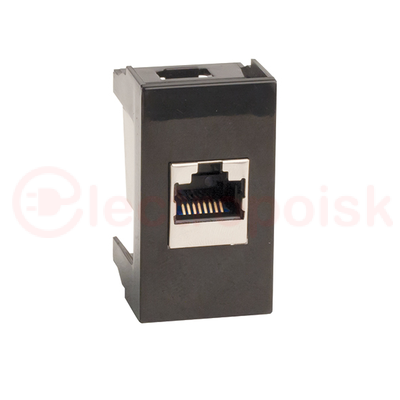 Розетка RJ-45 категория 6A Viva 1 модуль черная