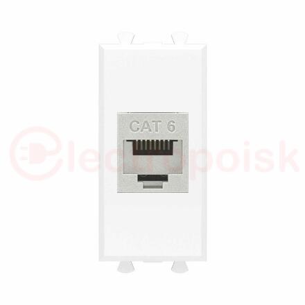 Avanti Компьютерная розетка RJ-45 без шторки      модульная кат.6е экранированная Белое облако 1    модуль