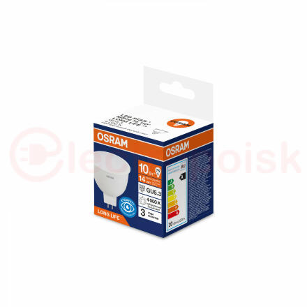 Лампа светодиодная 10Вт 1000Лм 4000К GU5.3 170-250В OSRAM LONG LIFE
