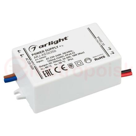 Блок питания ARJ-KE50350 (18W, 350mA, PFC) (ARL, IP44 Пластик, 5 лет)