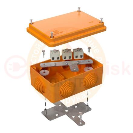 Коробка огнестойкая для открытой проводки 40-0340-FR6.0-4 Е15-Е120 120х80х50