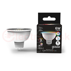 Лампа светодиодная LED 6 Вт GU5.3 MR16 RGBW+димирование Black Gauss