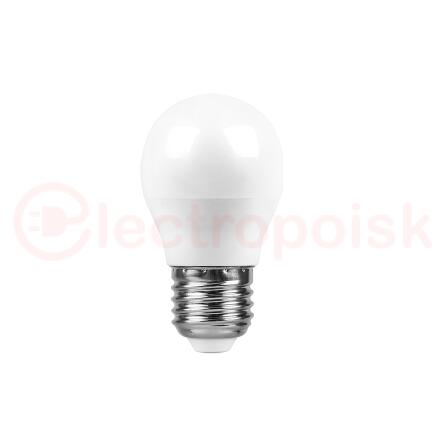 Лампа светодиодная LED 9вт Е14 белый матовый шар