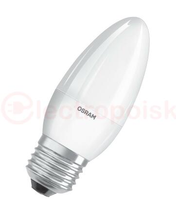 Лампа светодиодная LED 10 Вт E27 6500К 800Лм свеча 220 В (замена 75Вт) OSRAM