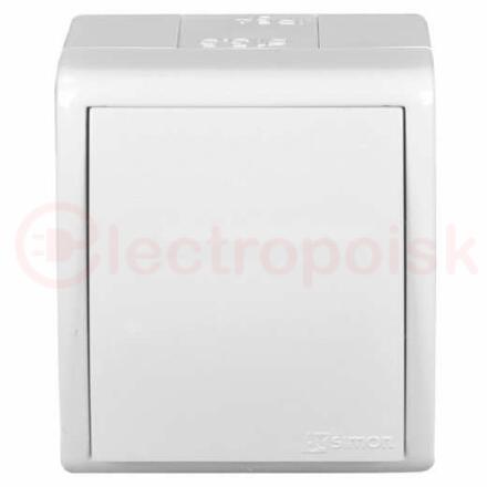 Выключатель одноклавишный, IP54 10А 250В, винтовой зажим, S15A, белый