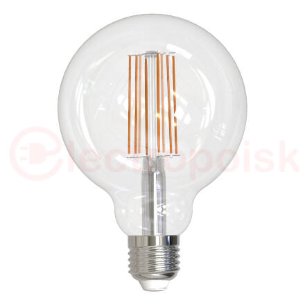 LED-G95-15W/3000K/E27/CL PLS02WH Лампа светодиодная. Форма ''шар'', прозрачная. Серия Sky. Теплый белый свет (3000K). Картон. ТМ Uniel.''
