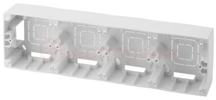 Коробка наклад. монтажа 4 поста, Эра12, белый     12-6104-01