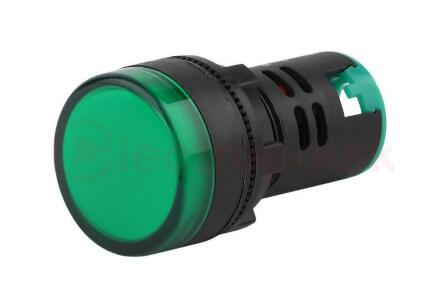 Лампа AD22DS(LED)матрица d22мм зеленый 24В AC/DC