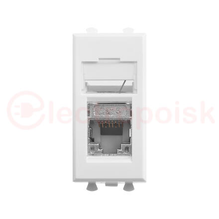 Компьютерная розетка ''Белое облако'' ''Avanti'' RJ-45 модульная, кат. 6 экран, 1 мод